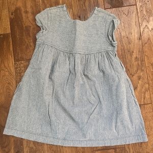 Hanna Andersson Blue & White Pinstripe Dress